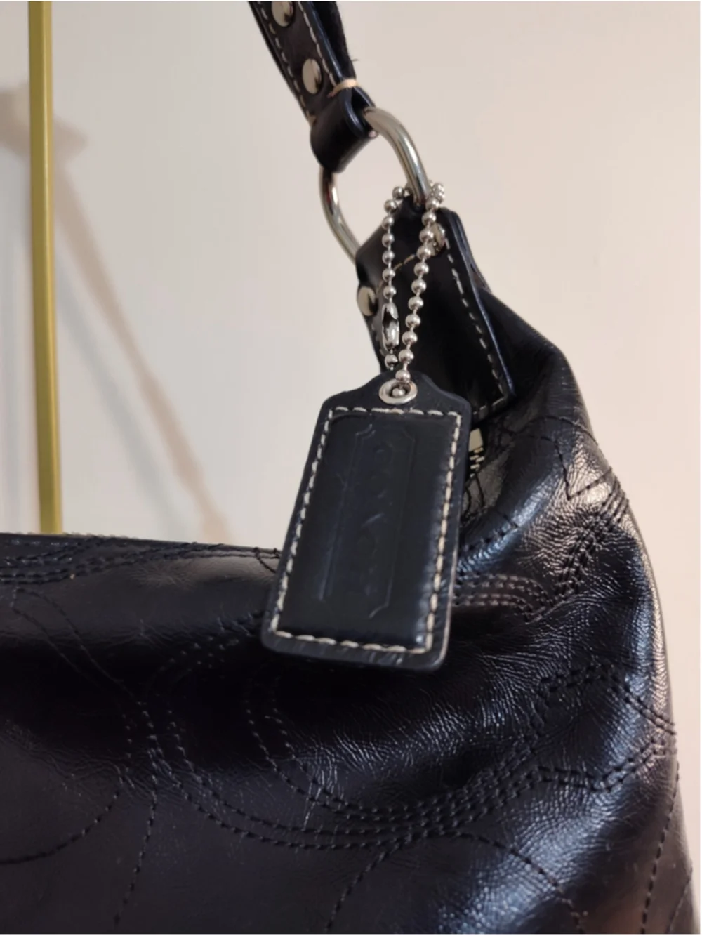 Women's Coach Black Hobo Bag One Size